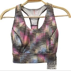 NWT Free People Movement Synergy Sports Bra Euphoria Print size XS Strappy Twist